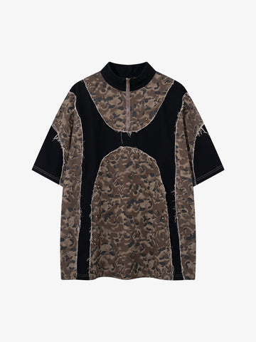 Leopard Patchwork Fur Tee