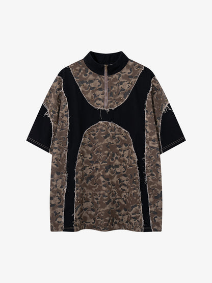 Leopard Patchwork Fur Tee