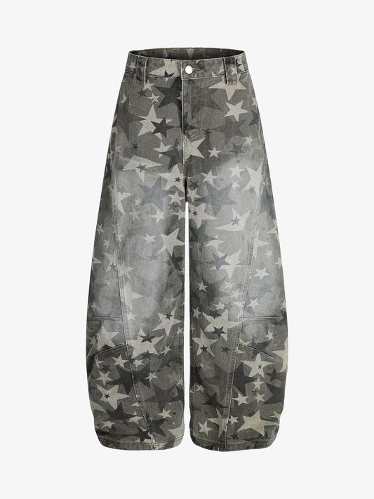 Camouflage Machete RO Star Wide-Leg Jeans 