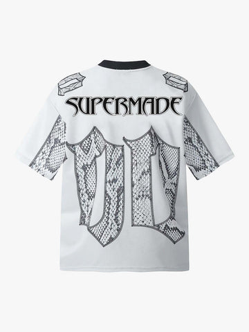 Jersey Style Snake Print T-Shirt - 2418 