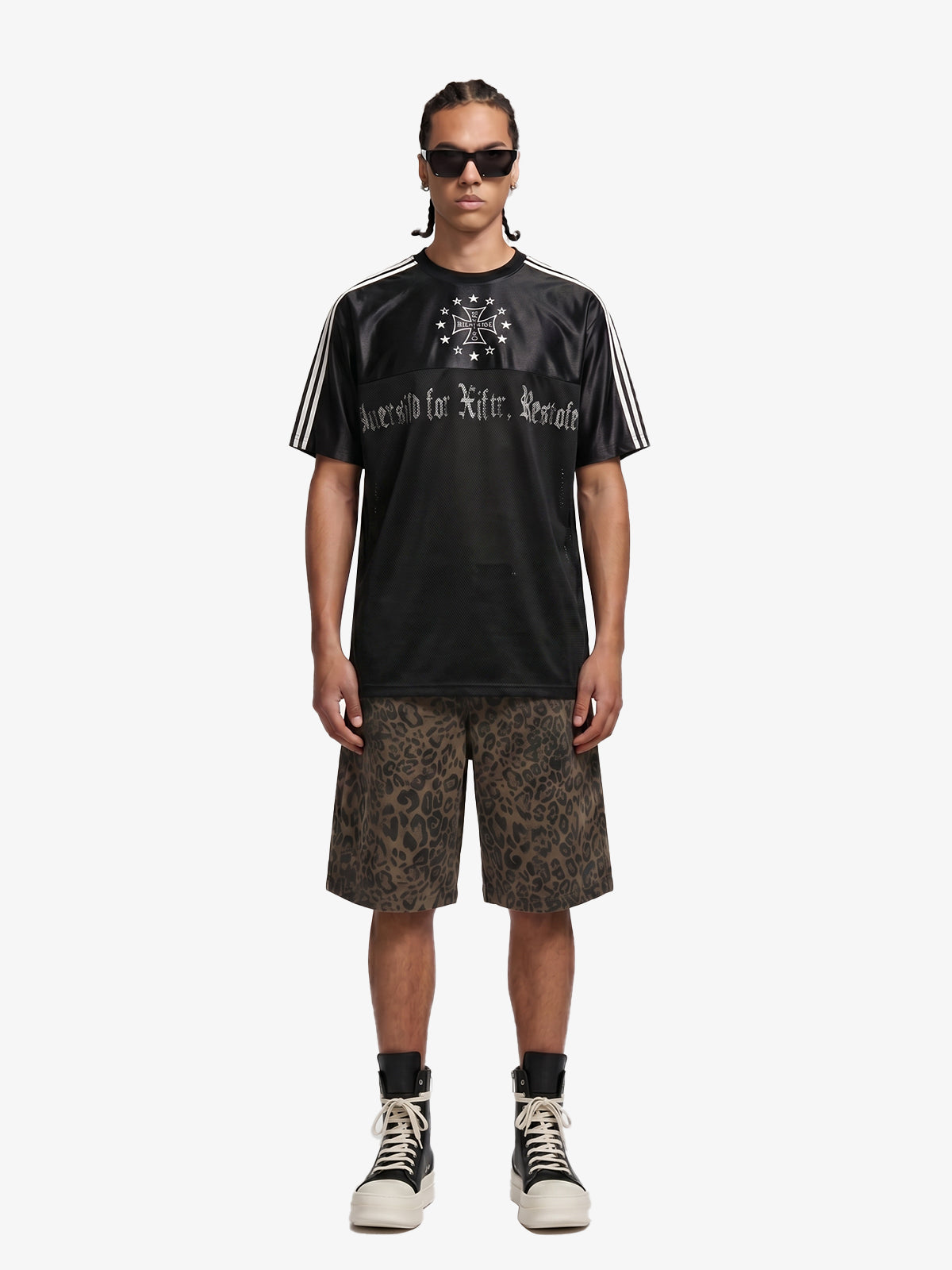Supermade Gothic Chrome Mixed-Media Retro Jersey 