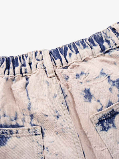 Vintage Ombré Acid Wash Wide-Leg Jeans 