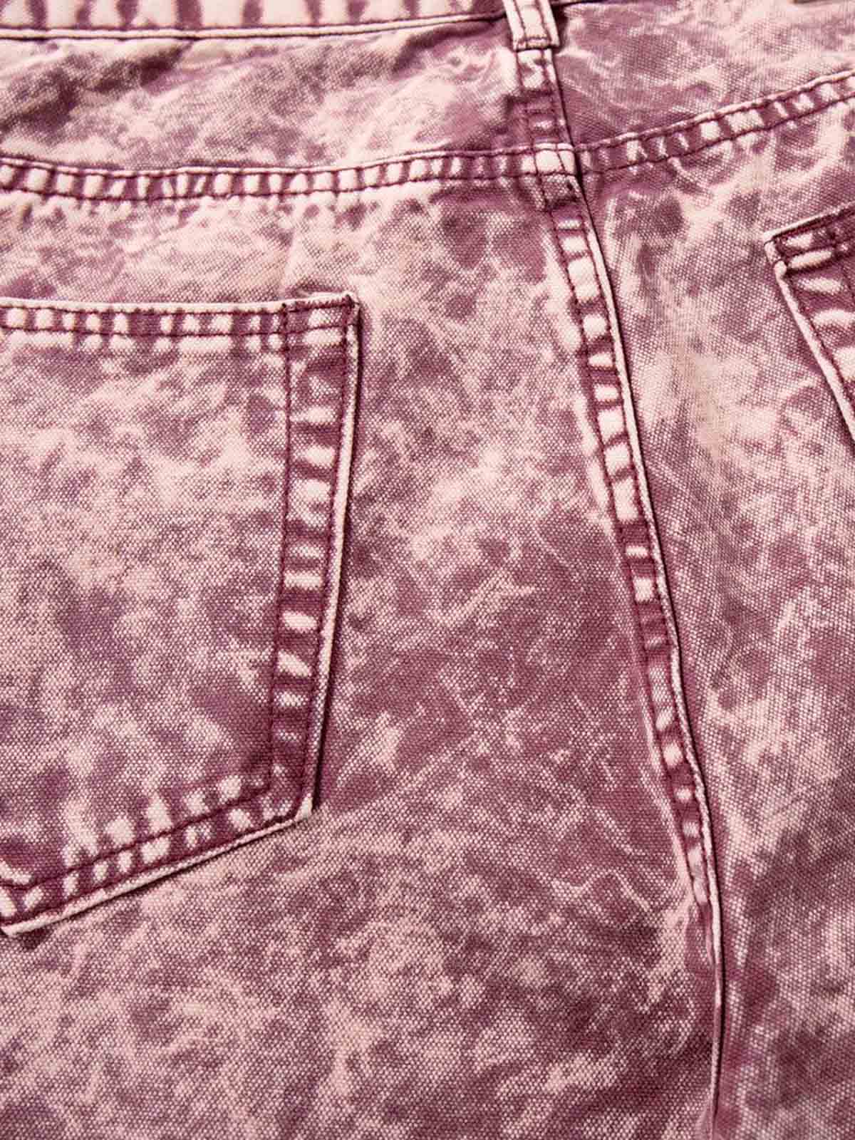 Purple Tie-Dye Finish Acid Wash Jeans 