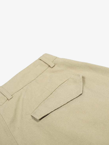 Cotton Pleated Wide Leg Jorts 