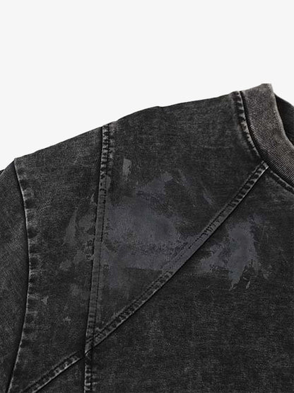 Vintage Washed Panel Seam Oversized T-Shirt 