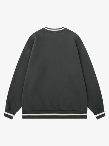 Appliqué Logo V-Neck Sweatshirt