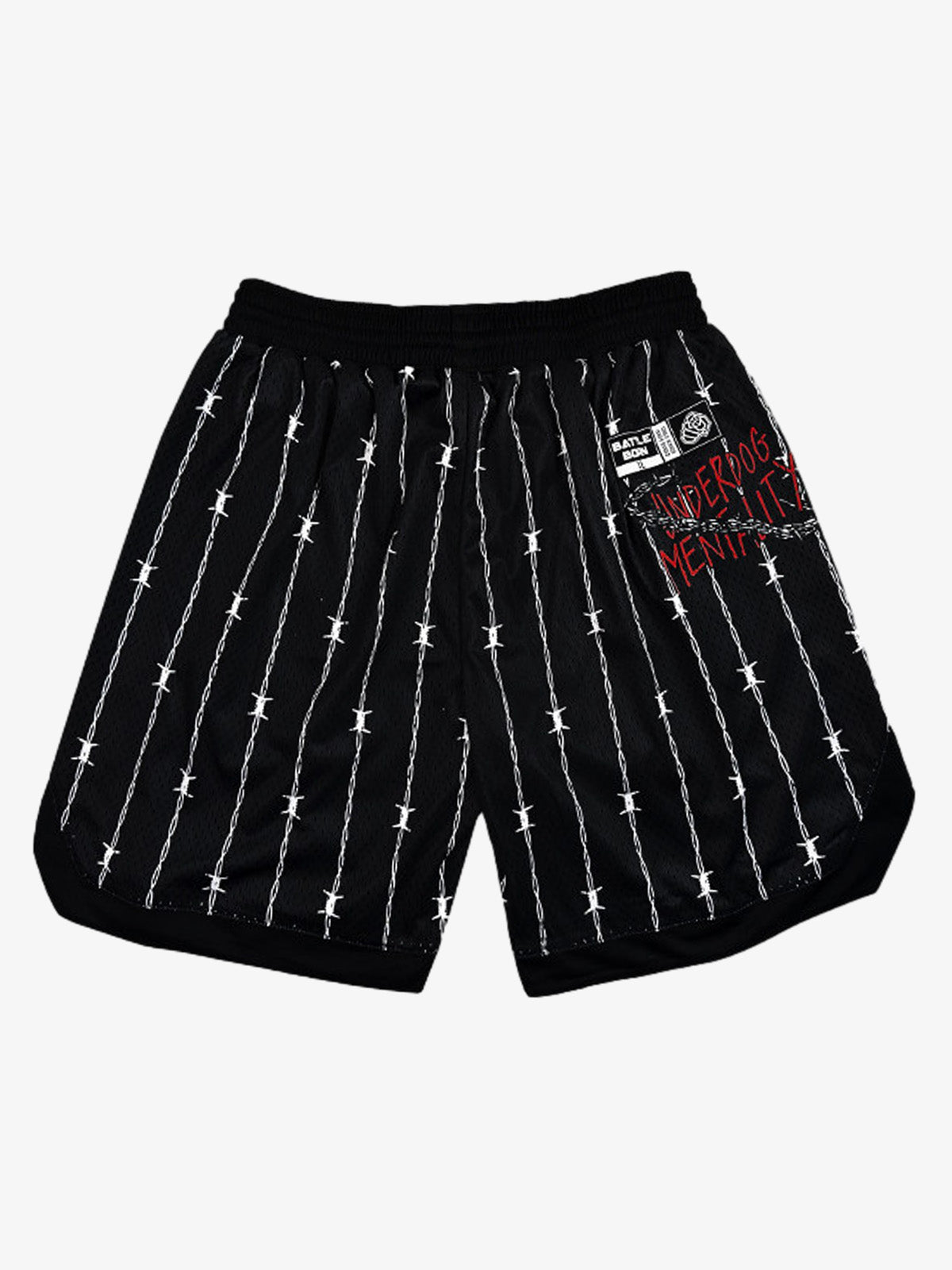 Retro Barbed Wire Athletic Shorts