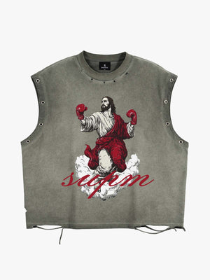Boxing Jesus Graphic Tank