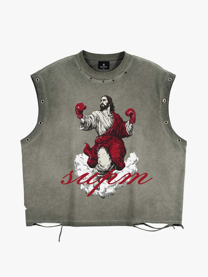 Boxing Jesus Graphic Tank