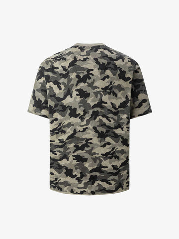 Camo Photo Collage Graphic T Shirt