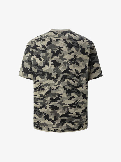 Camo Photo Collage Graphic T Shirt