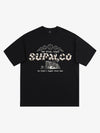 Cotton unisex solid short-sleeved T-shirt with a soccer collage logo and street football element print 