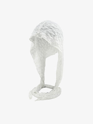 Vintage Lace Hollow Crochet Long Strap Headscarf Hat 
