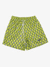 Vintage Geometric Print Drawstring Shorts