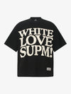 White Oversized Waffle Knit Tee