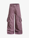 Multi-Pocket Wide-Leg Cargo Pants
