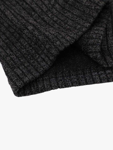 Black Knit Sleeveless Vest with Contrast Frog Closure Detail – Streetwear Tank Top