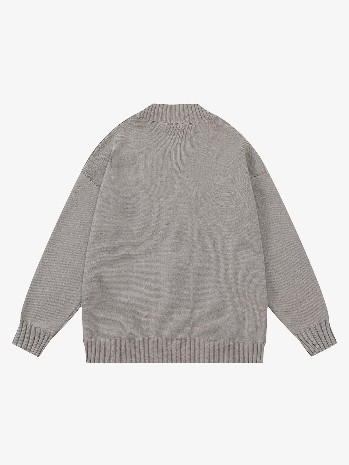 Layered Double V-Neck Ribbed Knit Cardigan 