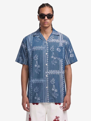Blue Paisley Hawaiian Shirt