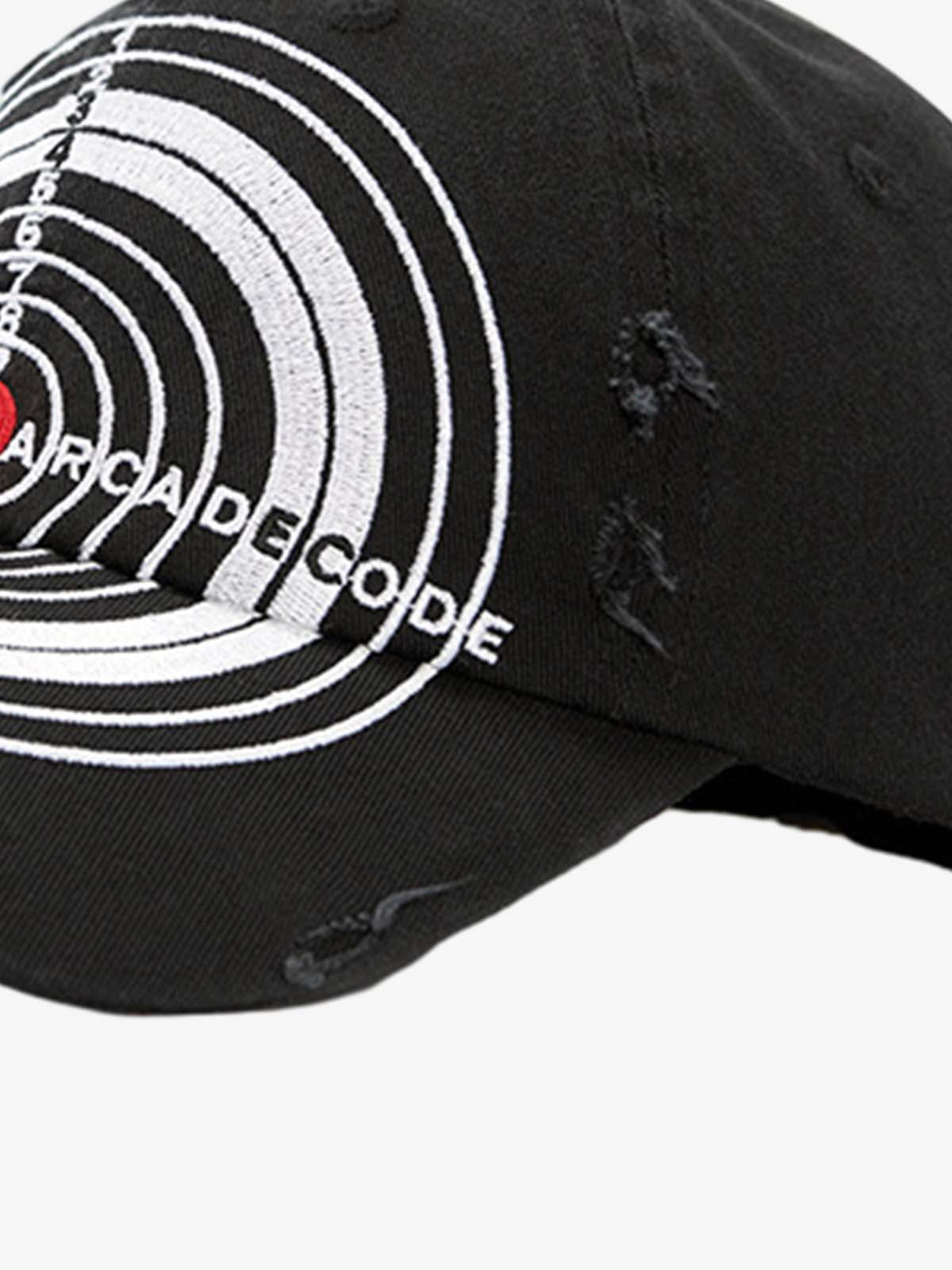 Distressed Camo Target Pattern Cap