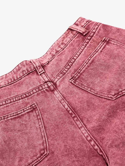 Boho Tapestry Patch Denim Jeans 