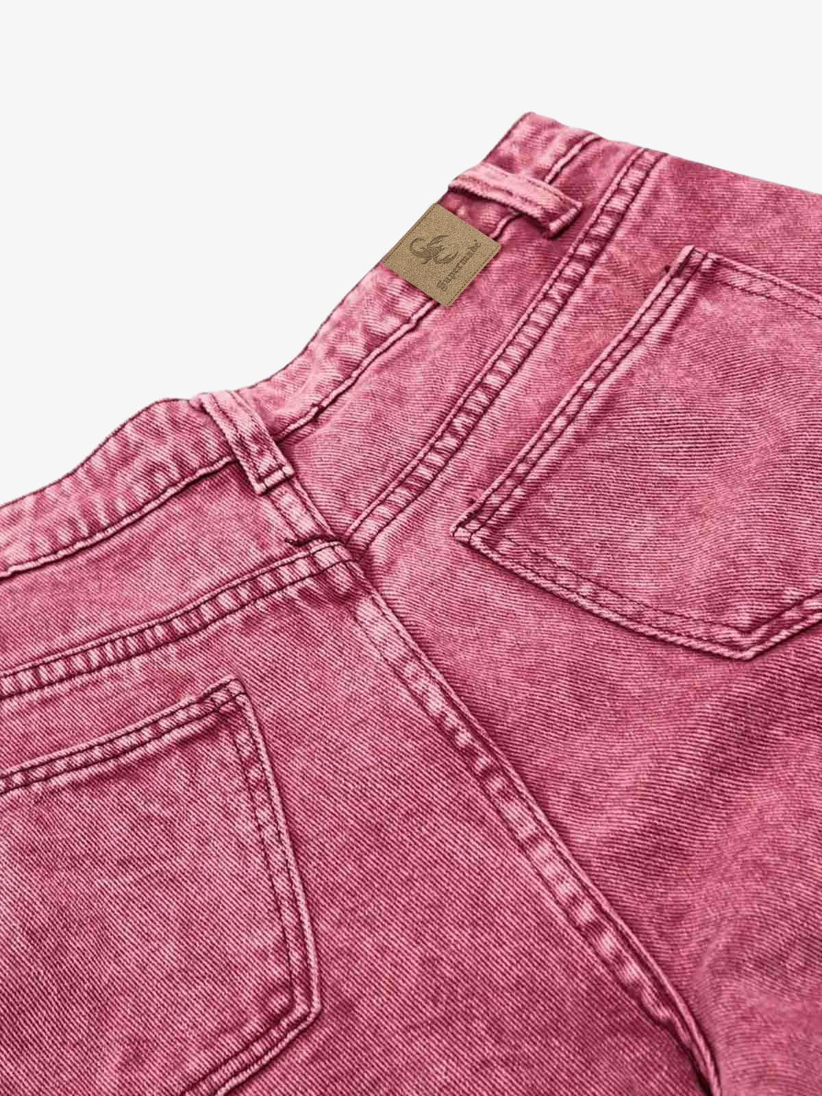 Boho Tapestry Patch Denim Jeans