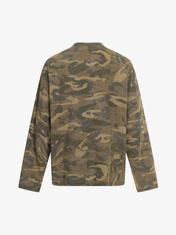 Camo Number 8 Graphic Long Sleeve T-Shirt 