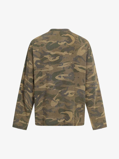 Camo Number 8 Graphic Long Sleeve T-Shirt 