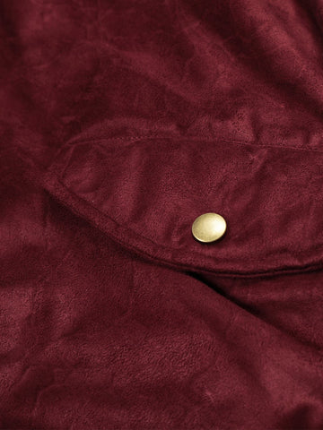 Stylish Burgundy Bomber Jacket for Men - Perfect for Casual and Outdoor Wear 