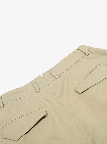 Cotton Pleated Wide Leg Jorts 