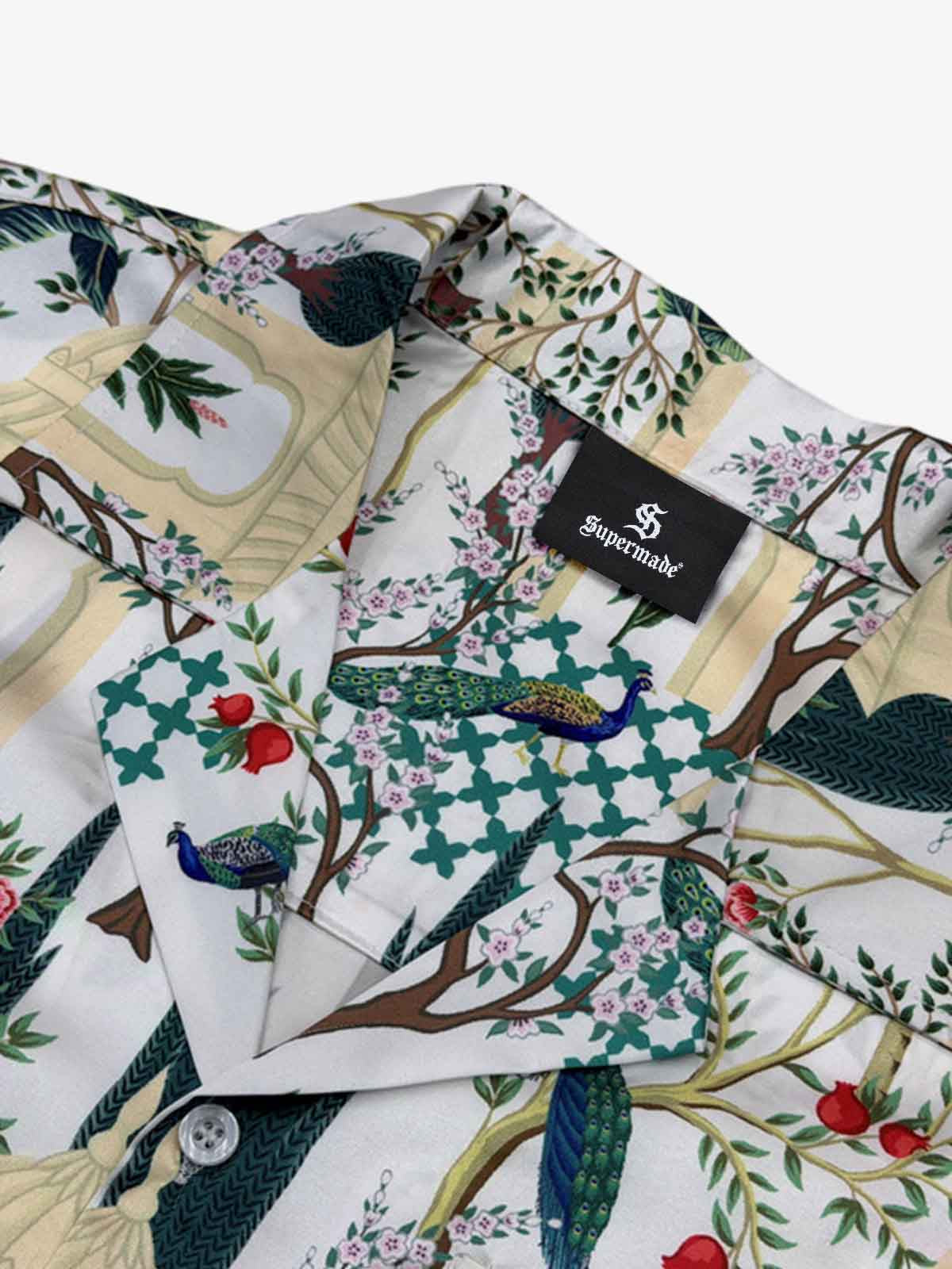 French Peacock Manor Cuban Shirt