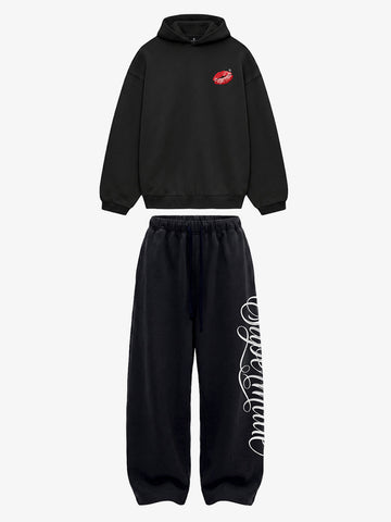 Fleece-Lined Oversized Sweatshirt