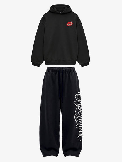 Fleece-Lined Oversized Sweatshirt