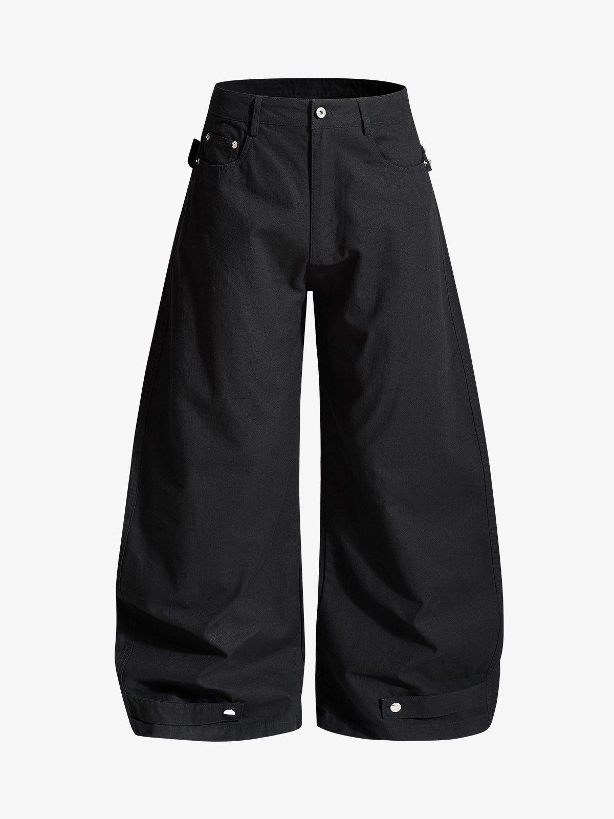 Detachable Back Panel Riveted Pants