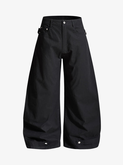 Detachable Back Panel Riveted Pants