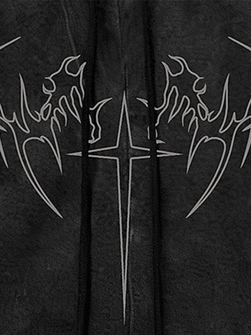 Dark Gothic Print Shorts