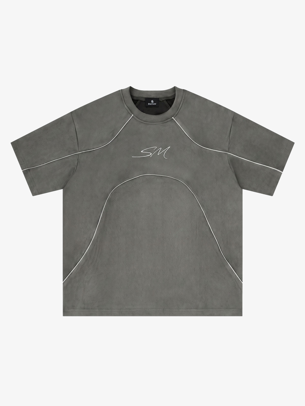 Reflective Striped Suede Tee