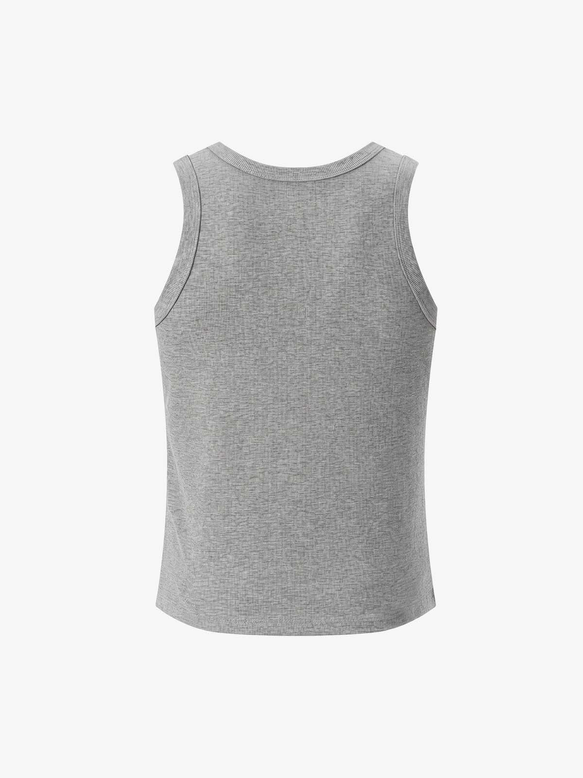 Floral Letter Print Sleeveless Vest