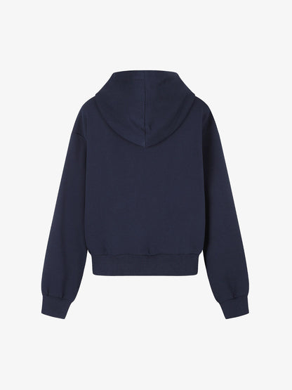 Thesupermade Distressed Number Print Regular Fit Pullover Hoodie