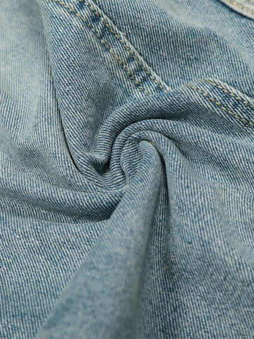 Retro Washed Side Striped Barrel Denim Jeans 