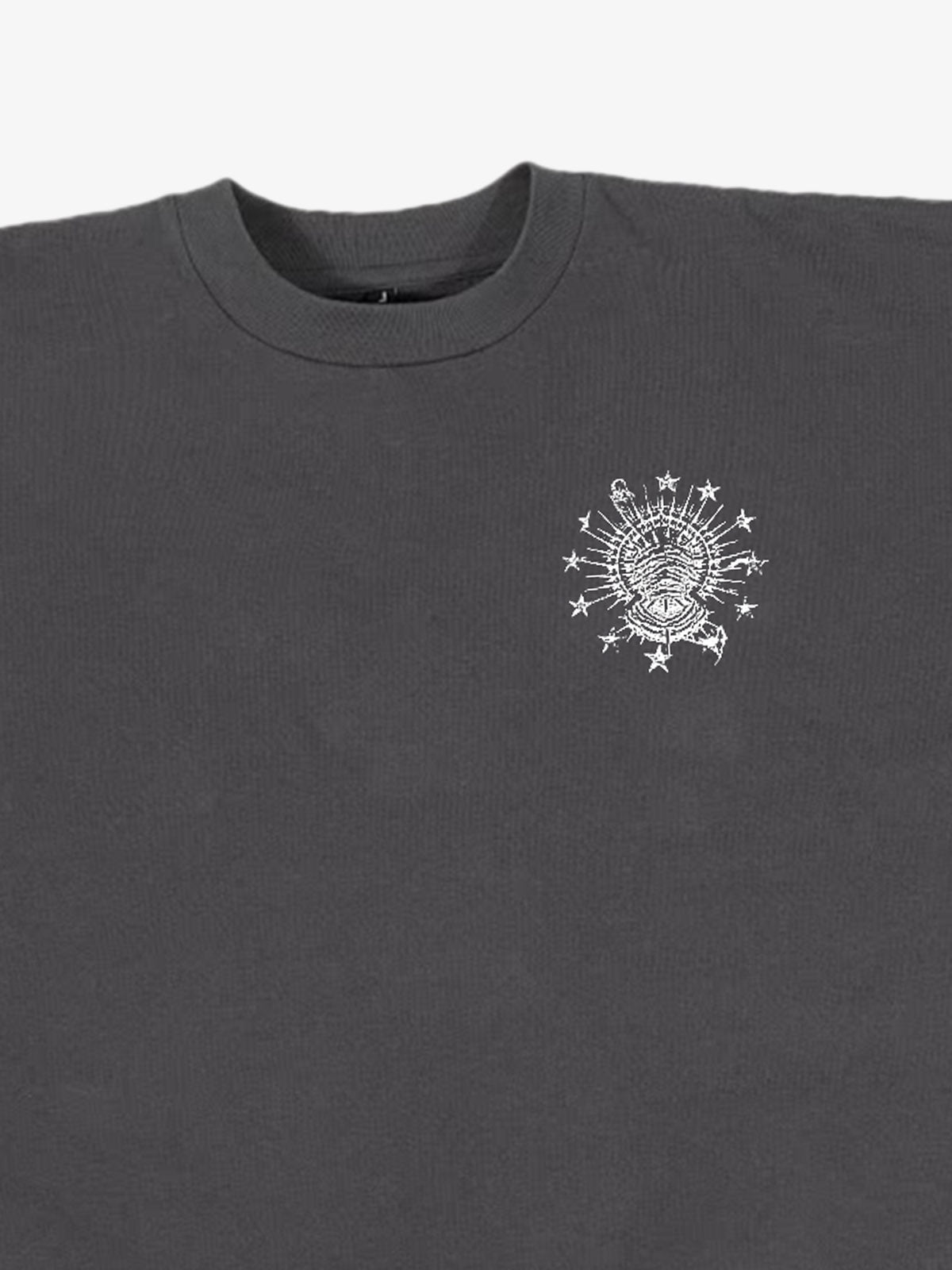Black Graphic Crop Tee