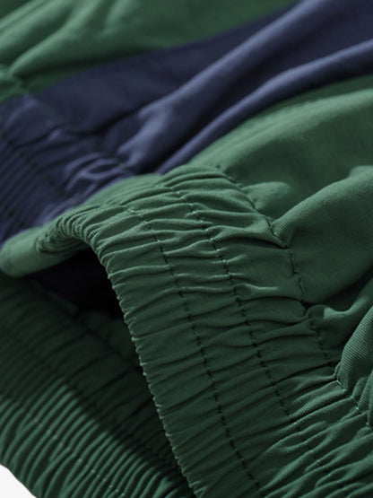 Color Block Full-Zip Nylon Windbreaker
