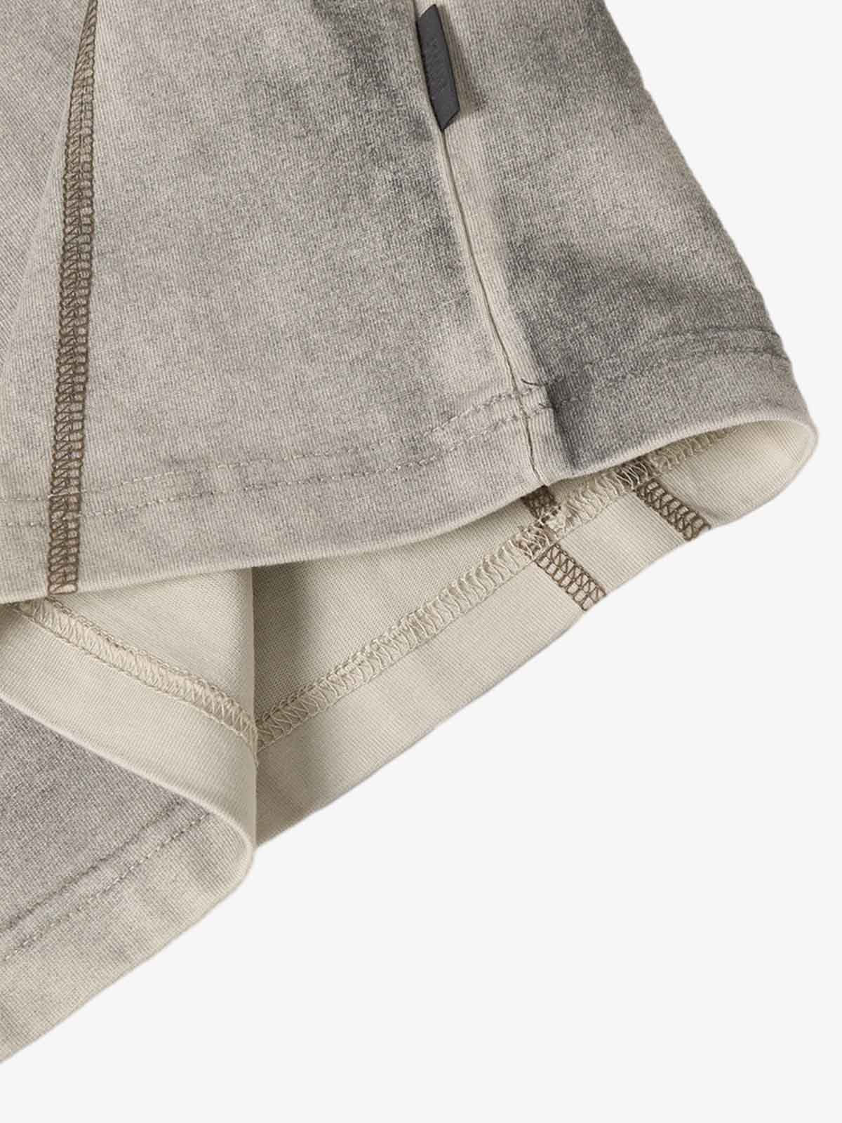 Vintage-Inspired Ombré Wash Henley Detail T-Shirt 