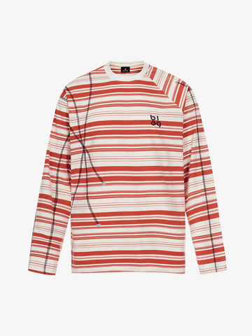Color Block Striped Embroidered Long Sleeve T-Shirt 