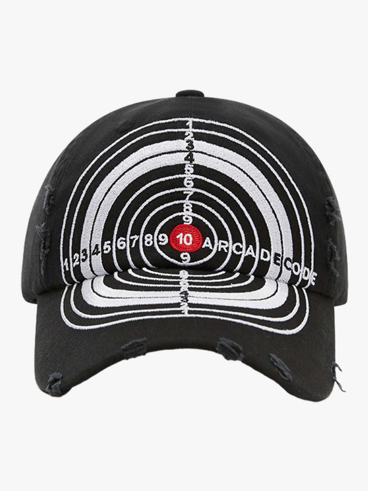 Distressed Camo Target Pattern Cap