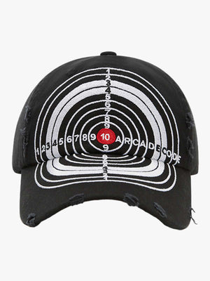 Distressed Camo Target Pattern Cap