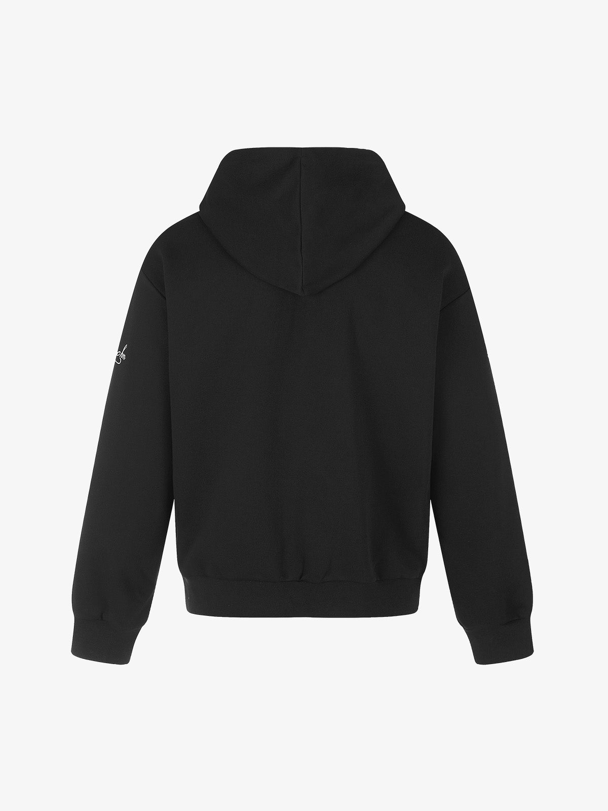 Thesupermade Military Button Embroidered Zip-Up Hoodie