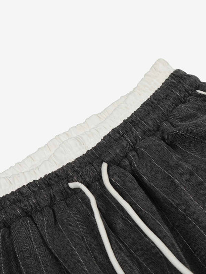 Retro Color-Blocked Striped Stand-Collar Tracksuit 