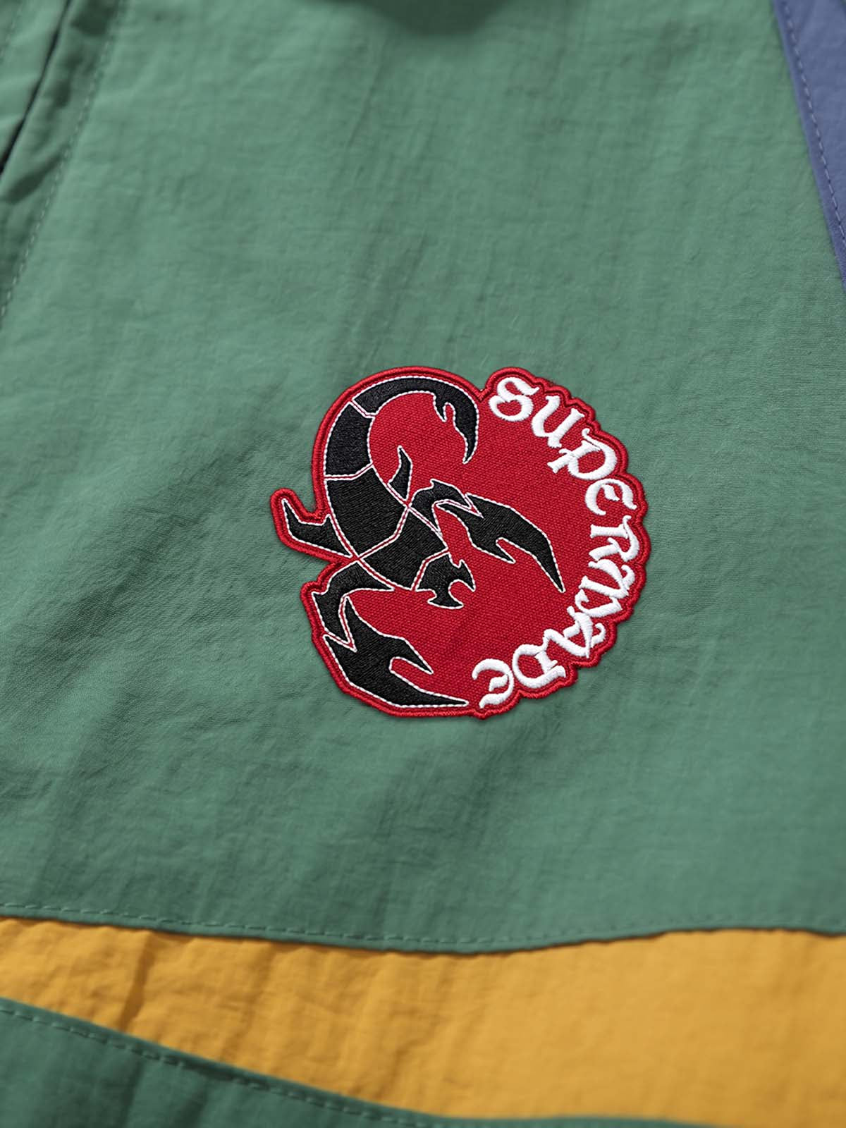 Color Block Full-Zip Nylon Windbreaker