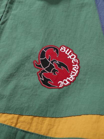 Color Block Full-Zip Nylon Windbreaker